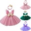 Baby Summer Flying Sleeves Mesh Open Back Bow Princess Girl Birthday Party El... Carousel 3