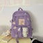 Popular Pink Purple Color Girls High School Student Backpack Bags Carousel 5