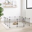 12 Panel Pet Cage with Door Black 35x35 cm Steel Carousel 1