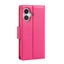 iPhone 16 Plus Hanman PU Leather 3 Card Slots Flip Cover Wallet Case HOTPINK Carousel 3