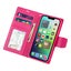 iPhone 16 Plus Hanman PU Leather 3 Card Slots Flip Cover Wallet Case HOTPINK Carousel 4