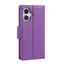 iPhone 16 Plus Hanman PU Leather 3 Card Slots Flip Cover Wallet Case PURPLE Carousel 3