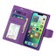 iPhone 16 Plus Hanman PU Leather 3 Card Slots Flip Cover Wallet Case PURPLE Carousel 4