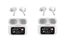 2Pcs Smart LCD Touch Screen Bluetooth Headset ANC Wireless Headphone Earbud Carousel 10