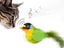 Interactive Cat Toy With Simulated Chirping Bird Artificial Bird Green Carousel 2