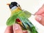 Interactive Cat Toy With Simulated Chirping Bird Artificial Bird Green Carousel 3