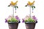 2Pcs Metal Bird Art Stake Garden Colored Bird Stand Yard Decor Lawn Ornament-Yel Carousel 1