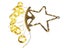 Christmas Star Solar String Light Topper Star Waterfall Tree Light Warm White Carousel 4