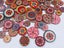 50pcs Painted Round Wood Buttons for Sewing Scrapbook Home Clothing Crafts Decor Carousel 6