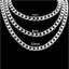 SALE! 316L 50cm 6mm Stainless Steel Silver CHIZEL CUT Cuban Curb Chain Necklace Carousel 1