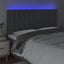 Queen Size Led Headboard Dark Grey 160x5x118/128 Cm Fabric Toxxnlp Carousel 3