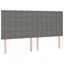Queen Size Led Headboard Dark Grey 160x5x118/128 Cm Fabric Toxxnlp Carousel 4