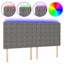 Queen Size Led Headboard Dark Grey 160x5x118/128 Cm Fabric Toxxnlp Carousel 6