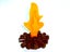 ®™DUPLO - Brown Round 2 x 2 Radiating Bars, Trans-Orange Flame ~Retired 2021~ Carousel 2