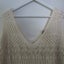 Cream cotton lace knit dress Carousel 1