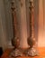 PAIR OF OUTSTANDING & RARE OLD ANTIQUE SOLID CAST BRASS EXTRA-TALL CANDLEHOLDERS Carousel 8