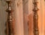 PAIR OF OUTSTANDING & RARE OLD ANTIQUE SOLID CAST BRASS EXTRA-TALL CANDLEHOLDERS Carousel 11