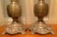 PAIR OF OUTSTANDING & RARE OLD ANTIQUE SOLID CAST BRASS EXTRA-TALL CANDLEHOLDERS Carousel 10