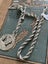 Antique Sterling Silver Pocket Watch Chain Carousel 7