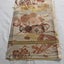 Vintage Woven Japanese Silk Obi Decorative Fabric Piece Cranes Sakura Blossoms Carousel 3