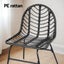 2X Outdoor Chairs Dining Chair Lounge Wicker Patio Furniture Black Carousel 5