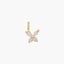 C.Z Butterfly L Bend Nose Stud - Gold Carousel 1