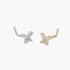 C.Z Butterfly L Bend Nose Stud - Gold Carousel 2