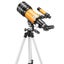 High-Definition Stargazing Refracting Astronomical Telescope Black Yellow Carousel 2