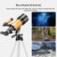 High-Definition Stargazing Refracting Astronomical Telescope Black Yellow Carousel 4