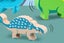 Stacking Dinosaur Toys Toddler Wooden Game Great Sensory Block Toys Carousel 5
