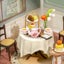Robotime Rolife Sweet Sips Tea DIY Plastic Miniature House DW011 Carousel 4
