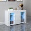 Sideway' LED BookShelf /Sideboard White Gloss Carousel 3