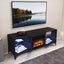 'Dante' Black RGB LED Lighting TV Unit With Electric Fireplace Carousel 3
