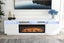 'Toro' white RGB LED Lighting TV Unit With Electric Fireplace Carousel 1