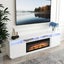 'Toro' white RGB LED Lighting TV Unit With Electric Fireplace Carousel 2