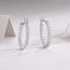 1 Carat Moissanite Diamond Hoop Earrings S925 Silver 18K White Plated -BCR Carousel 3