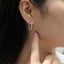 1 Carat Moissanite Diamond Hoop Earrings S925 Silver 18K White Plated -BCR Carousel 5
