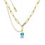 Marvel Couture Kingdom - Tesseract Crystal Necklace Yellow Gold Carousel 1