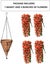 Artificial Fake Hanging Flowers Plants with Basket for Outdoor, Orange Faux S... Carousel 6