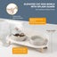 Cat Food Water Bowl Set - Raised Cat Bowls with Non Slip Stand - Elevated Pup... Carousel 5