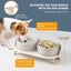 Cat Food Water Bowl Set - Raised Cat Bowls with Non Slip Stand - Elevated Pup... Carousel 16