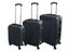 3 Piece Hard Luggage Suitcase Set - Large, Small & Carry On - Dark Blue Carousel 1