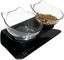 Elevated Cat Bowls with Raised Stand, Pet Food Water Feeder Bowl, 15o Tilted ... Carousel 17