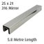 316 Stainless Steel Glass Balustrade Capping Rail, 25mm x 21mm, 5.8m long Carousel 4