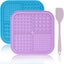 Licking Mat for Dogs Cats 2 Pack, Dog Peanut Butter Lick Pad with Strong Suct... Carousel 1