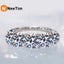 NeeTim 5mm 6.5mm Full Moissanite Ring for Women S Sterling Sier Eternity Spar... Carousel 7