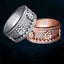 New 3D Band Ring Ornate Diamond Rotating Gear Spinner Rings Handmade Geometri... Carousel 3