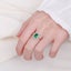 NEW Classic Emerald Ring For Woman Real S Sier Diamond Crystal Flower Loyal F... Carousel 7