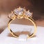 New Row Of Diamonds White Zirconia Gold Ring Female Stamp Fashion Wedding Par... Carousel 3