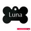Pet Name Tag - "Luna" - Small Black Bone 1pk Carousel 1
